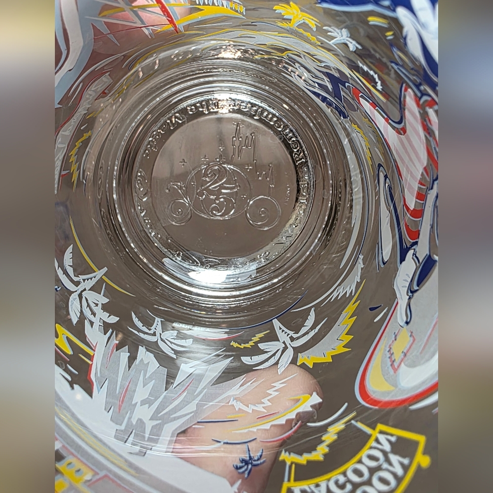 Disney 25th Anniversary Commemorative Set Of 4 Beverage Glasses Like New - Picture 12 of 13